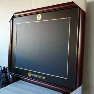 CFA (Chartered Financial Analyst) Certificate frame solid wood customization