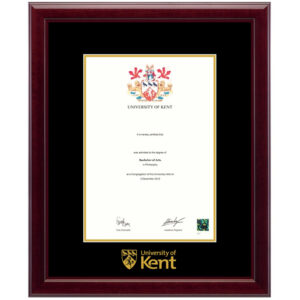 UK(University of Kent) diploma/degree frame solid wood customization