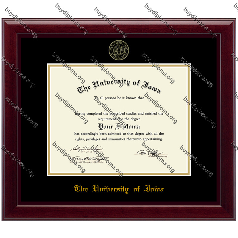 (U-Iowa) The University of Iowa diploma/degree frame solid wood customization