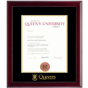 QU(Queen_s University ) diploma/degree frame solid wood customization