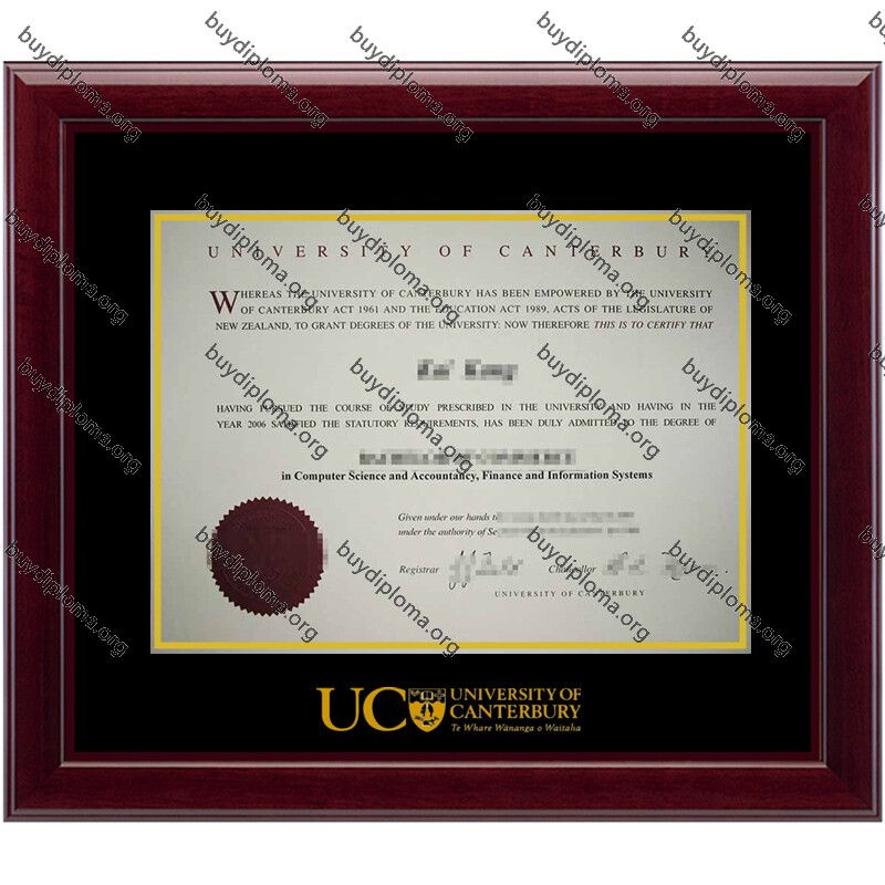 UC（坎特伯雷大学）毕业证书/学位证书框架实木定制