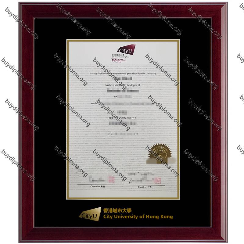 CityU (City University of Hong Kong) diploma/degree frame solid wood customization