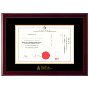 HKUST (La Honkonga Universitato de Scienco kaj Teknologio) diplomo/grada kadro solida ligna adapto